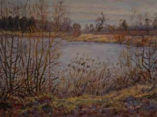 Autumn by The Sand-pit beyond Stblov, 2011, oil on canvas panel (60x80) 