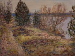 Autumn Banks of The Sand-pit near Stblov, 2011, oil on canvas panel (60x80) 