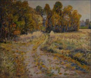 Autumn Aspen Brushwood near The Golf Resort beyond Bohdane, 2010, oil on canvas panel (60x70)