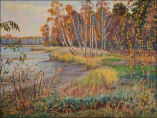 The Pohrnov Pond, 2008, oil on canvas panel (60x80) 