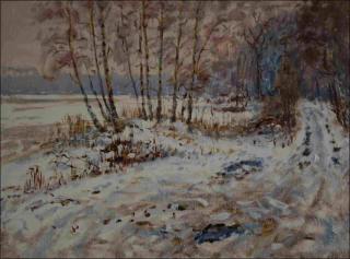 The Pohrnovsk Pond in Winter, 2010, oil on canvas panel (60x80) 