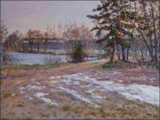 Last Snow near A Sand-pit beyond Mlice, 2010, oil on canvas panel (60x80) 