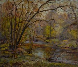 A Spring has come to Chrudimka beyond in, 2013, oil on canvas panel (60x70)