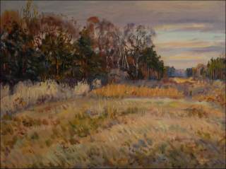 December Early Evening near The Horeck Lakes, 2013, oil on canvas panel (60x80)                                                                                                                     