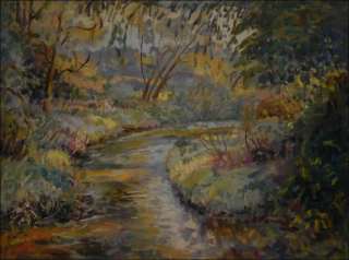 The Chrudimka River near Hostovice, 2011, oil on canvas panel (60x80) 