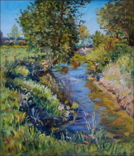 Little River Novohradka near Dvakaovice, 2010, oil on canvas panel (60x70) 