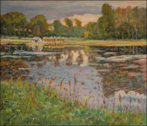 A Pond near The Road from Star dnice to Bohdane, 2008, oil on canvas panel (60x70)