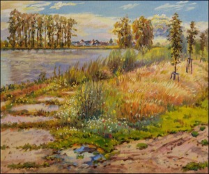 A Pond near Star Jesenany, 2007, oil on canvas panel (50x60) 