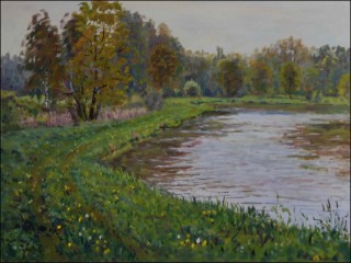 A Pond beyond Bohdane, 2010, oil on canvas panel (60x80) 