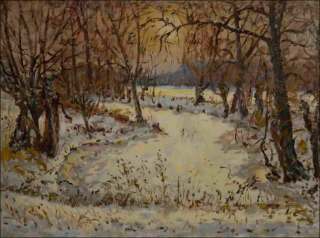 Blind Branch of The Chrudimka River near Hostovice in Winter, 2010, oil on canvas panel (60x80)