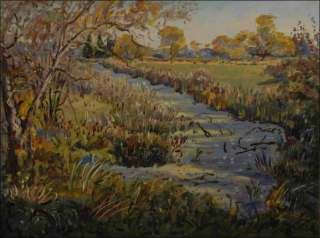 The Blind Arm of Labe near Star Hradit in Autumn, 2010, oil on canvas panel (60x80)