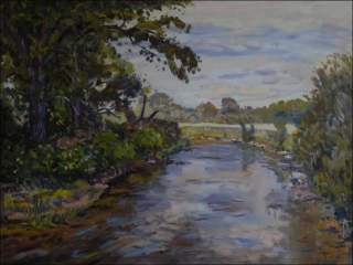 The Confluence of Chrudimka And Novohradka, 2012, oil on canvas panel (60x80)