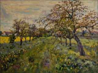 An Old Apple Orchard in Fields near Lukovna, 2013, oil on canvas panel (60x80)