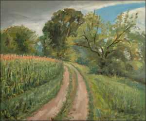 Near Chrudimka River beyond Drozdice, 2004, oil on canvas panel (50x60)