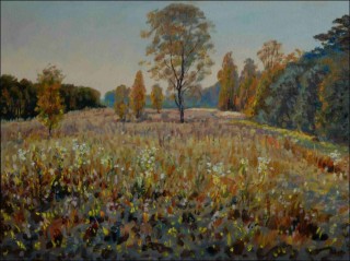 Near The Golf Resort beyond Bohdane on The Road to Hradec Krlov, 2010, oil on canvas panel (60x80)