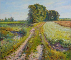 Near Star Mteov, 2007, oil on canvas panel (50x60) 