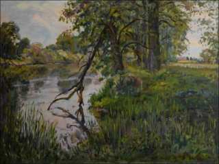 The edick Creeks Mouth to The Labe River near Lukovna, 2013, oil on canvas panel (60x80)