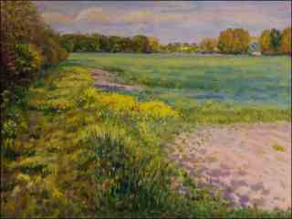 In The Fields between Tunchody And Mntice, 2010, oil on canvas panel (60x80) 