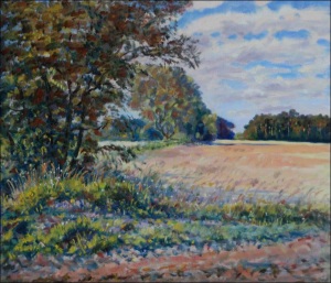 In Fields beyond Kuntice, 2010, oil on canvas panel (60x70) 