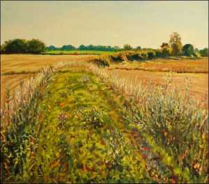 In Fields beyond Mntice, 2006, oil on canvas panel (70x80)