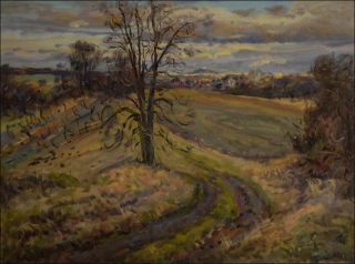 Panorama from The Habrov Reserve near Topol, 2013, oil on canvas panel (60x80)