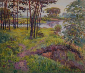 A Washed Out Bank of The Sand-pit near Mlice, 2010, oil on canvas panel (60x70) 