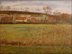 Zajeice Village, 2006, oil on canvas panel (60x80) 