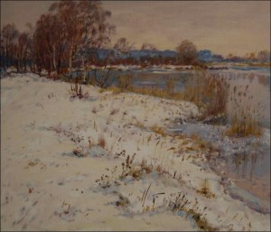 Winter Time next to A Sand-pit beyond Stblov, 2010, oil on canvas panel (60x70) 