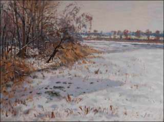 Winter Pond beyond Sezemice, 2010, oil on canvas panel (60x80) 