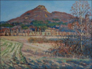 The Ruins of Ralsko Castle off Pertoltice, 2009, oil on canvas panel (60x80) 